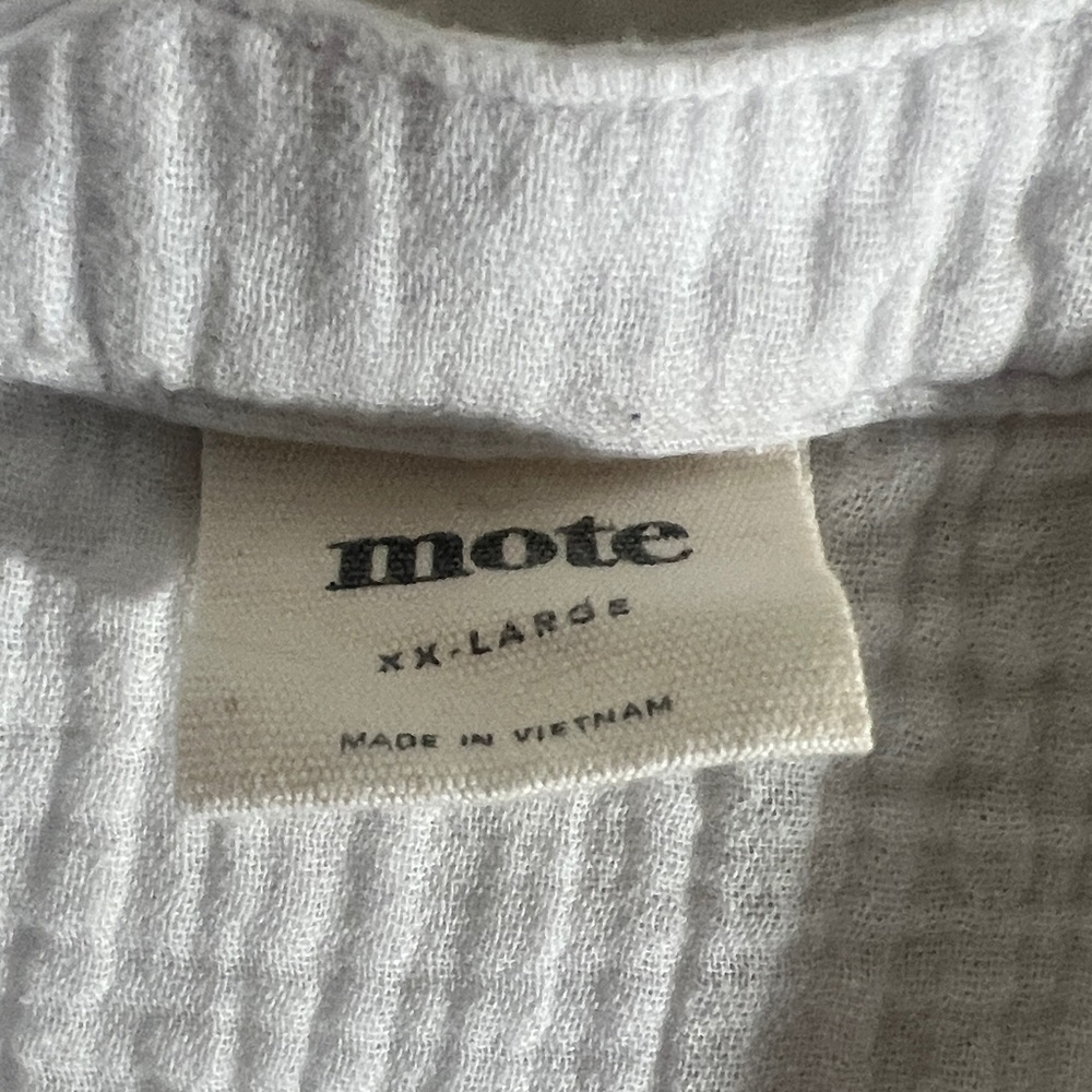 Anthropologie MOTE 100% cotton White Long Sleeve Tee shirt Women's Sz XXL - Picture 6 of 9